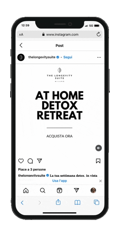 video mockup post instagram the longevity suite