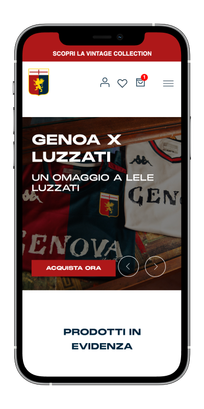 mockup. mobile sito genoa